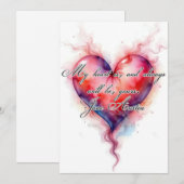 Cartes Pour Fêtes Annuelles Le cœur d'Austin  (Devant / Derrière)