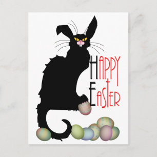 Cartes Pour Fêtes Annuelles Le Conversation Noir Ears Bunny Pâques