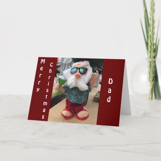CARTES POUR FÊTES ANNUELLES **LE COOL DUDE** PÈRE NOËL DIT "JOYEZ NOËL PÈRE" (Devant)