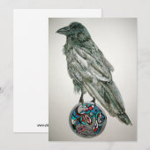 Cartes Pour Fêtes Annuelles Le Corbeau et le Soleil (Devant / Derrière)