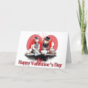 Cartes Pour Fêtes Annuelles Le couple fou de la Saint Valentin