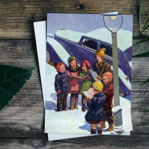 Cartes Pour Fêtes Annuelles Le covoiturage dans la neige