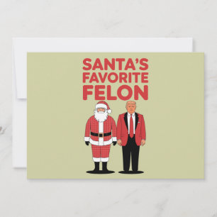 Cartes Pour Fêtes Annuelles Le criminel préféré du Père Noël Trump Noël Républ