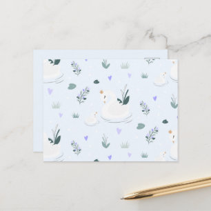 Cartes Pour Fêtes Annuelles Le Cygne couronné