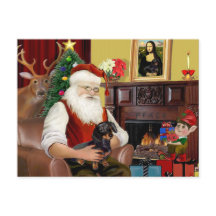 Le Dachshund noir et feu de Santa (#16)