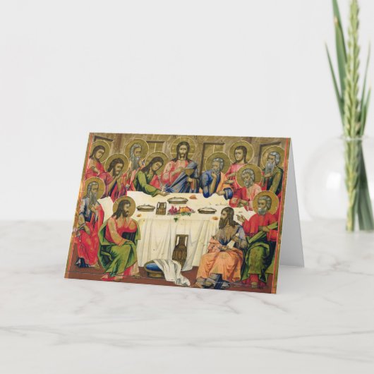 Cartes Pour Fêtes Annuelles Le Dernier souper (Devant)