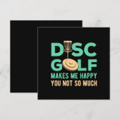 Cartes Pour Fêtes Annuelles Le Disc Golf Me Rend Heureux (Devant / Derrière)