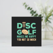 Cartes Pour Fêtes Annuelles Le Disc Golf Me Rend Heureux (Debout devant)