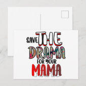 Cartes Pour Fêtes Annuelles Le drame (Devant / Derrière)