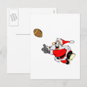 Cartes Pour Fêtes Annuelles Le football Père Noël (Devant / Derrière)