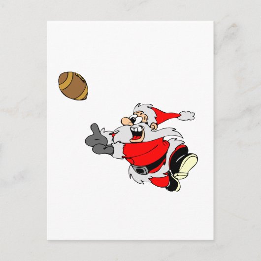 Cartes Pour Fêtes Annuelles Le football Père Noël (Devant)