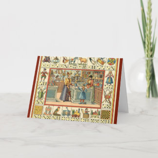 Cartes Pour Fêtes Annuelles Le Français vintage de magasin de jouet