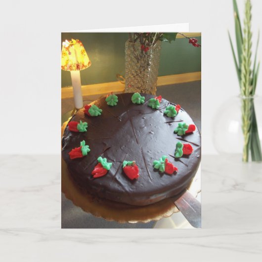 Cartes Pour Fêtes Annuelles Le gâteau de Gina (Devant)