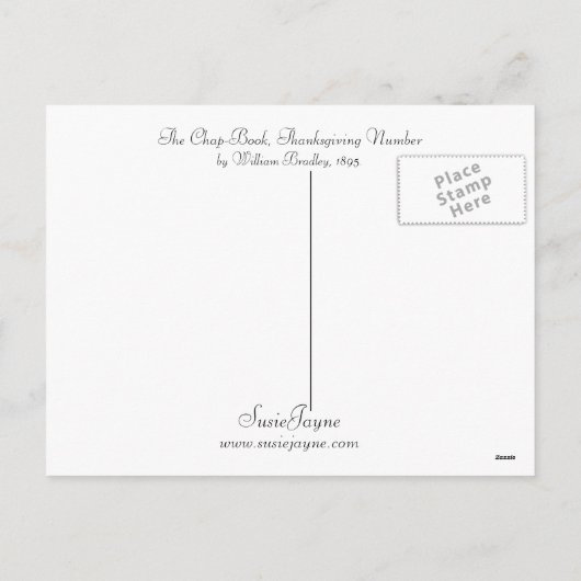 Cartes Pour Fêtes Annuelles Le Gerçure-Book, nombre de thanksgiving (Dos)