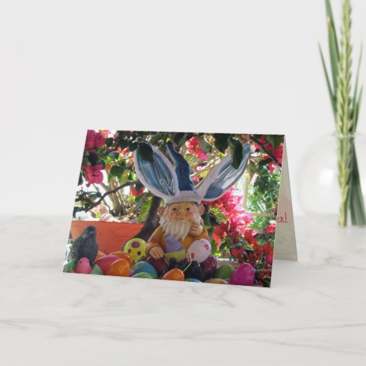 Cartes Pour Fêtes Annuelles Le Gnome de Pâques (Devant)