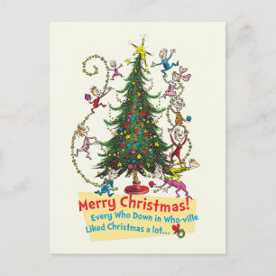 Cartes Pour Fêtes Annuelles Le Grinch Classique   Joyeux Noël !