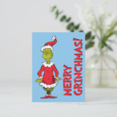 Cartes Pour Fêtes Annuelles Le Grinch Classique | Père Noël (Debout devant)