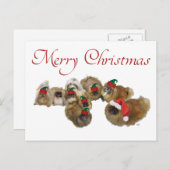 Cartes Pour Fêtes Annuelles Le Groupe Pekingese célèbre Noël (Devant / Derrière)
