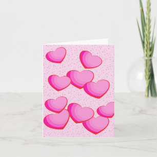 Cartes Pour Fêtes Annuelles Le groupe rose de coeur pointille Valentine