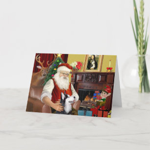 Cartes Pour Fêtes Annuelles Le Husky sibérien du Père Noël