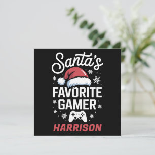 Cartes Pour Fêtes Annuelles Le jeu personnalisé de Noël préféré du Père Noël