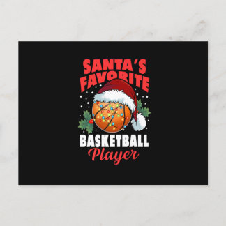 Cartes Pour Fêtes Annuelles Le joueur de basketball préféré du Père Noël, pyja