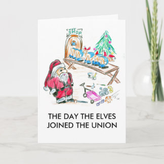 CARTES POUR FÊTES ANNUELLES LE JOUR OÙ LES ELVES SE SONT JOINTES À L'UNION