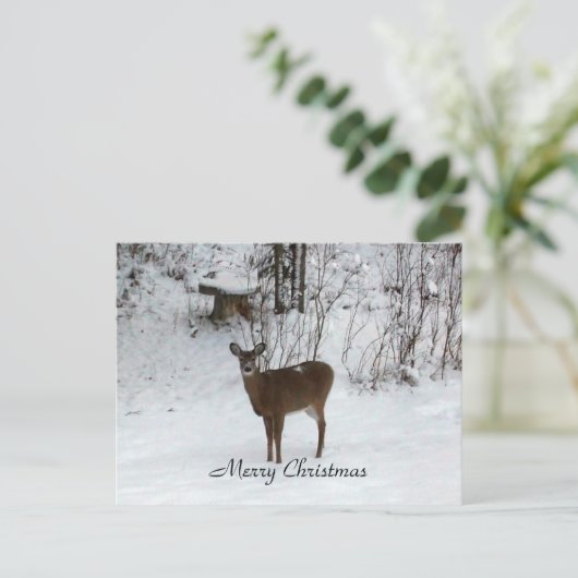 Cartes Pour Fêtes Annuelles Le joyeux cerf de Noël de grand-parent (Debout devant)