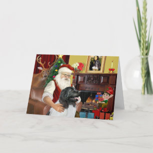 Cartes Pour Fêtes Annuelles Le Landseer Terre-Neuve du Père Noël