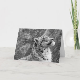 Cartes Pour Fêtes Annuelles Le léopard des neiges pacifique