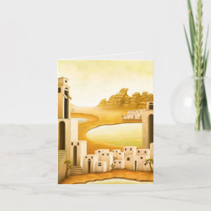 Cartes Pour Fêtes Annuelles "Le lieu" - Moyen-Orient / Orient Desert Peinture