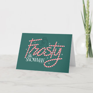 Cartes Pour Fêtes Annuelles Le logo du Sucre de canne Snowman Frosty