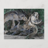 Cartes Pour Fêtes Annuelles Le Manatee rencontre une sirène (Devant)