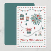 Cartes Pour Fêtes Annuelles Le marché du carnaval de Noël (Devant / Derrière)