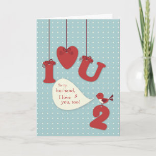 Cartes Pour Fêtes Annuelles Le Mari T'Aime Aussi, L'Oiseau Valentine