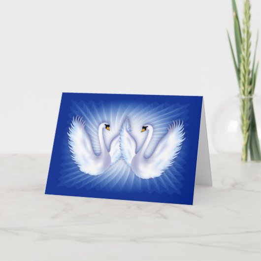 Cartes Pour Fêtes Annuelles Le Mariage de Swan (Devant)