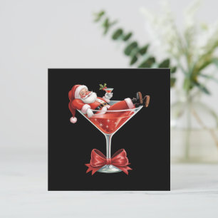 Cartes Pour Fêtes Annuelles Le Martini de Noël de Santa's Hot Mess Drôle de Pè