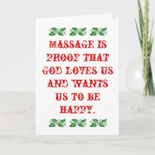 Cartes Pour Fêtes Annuelles Le massage est la preuve que Dieu nous aime Noël