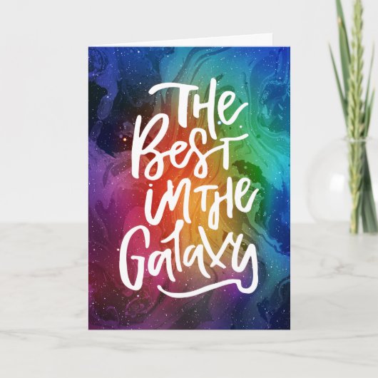 Cartes Pour Fêtes Annuelles Le meilleur de la Galaxy Rainbow Space Valentine's (Devant)