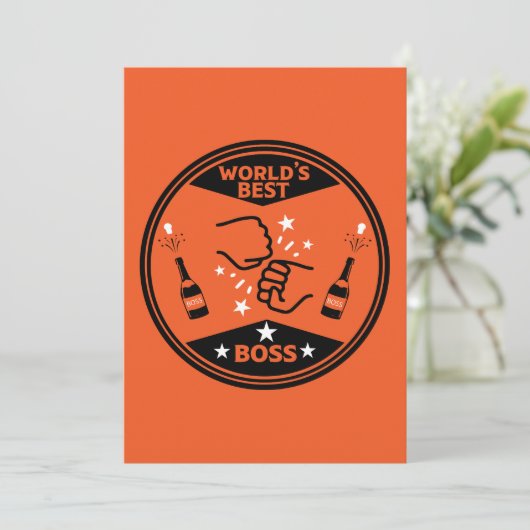 Cartes Pour Fêtes Annuelles Le meilleur patron du monde (Debout devant)