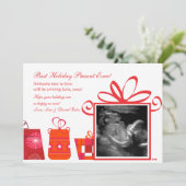 Cartes Pour Fêtes Annuelles Le meilleur présent de vacances (Debout devant)