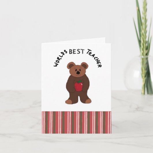 Cartes Pour Fêtes Annuelles Le meilleur professeur des mondes (Devant)