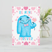 Cartes Pour Fêtes Annuelles Le mignon monstre Valentine (Debout devant)