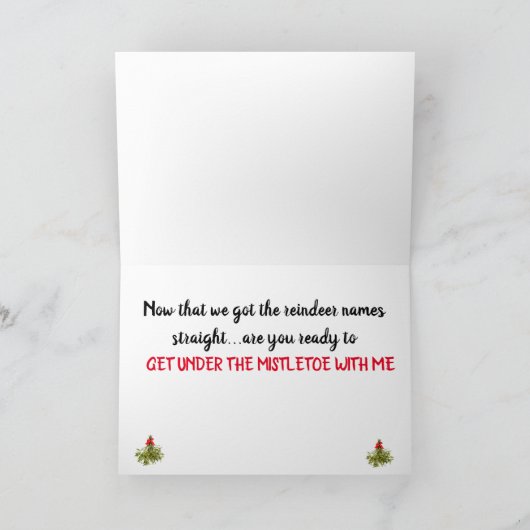 CARTES POUR FÊTES ANNUELLES **LE MISTLETOE SERA IMPLIQUÉ** CE NOËL ! (Intérieur)
