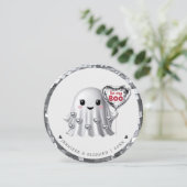 Cartes Pour Fêtes Annuelles Le Motif de design de Silver Ghost Valentine (Debout devant)