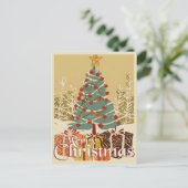 Cartes Pour Fêtes Annuelles Le Motif de Noël, avec des présents sous l'arbre d (Debout devant)