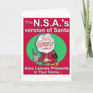 Cartes Pour Fêtes Annuelles Le N.S.A. 'version de s de Père Noël