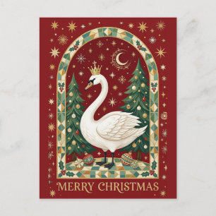 Cartes Pour Fêtes Annuelles Le Noël du Cygne Souverain