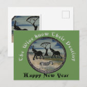 Cartes Pour Fêtes Annuelles Le Nouvel An (Devant / Derrière)