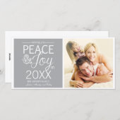 Cartes Pour Fêtes Annuelles Le Nouvel An moderne veut la paix et la joie (Devant / Derrière)